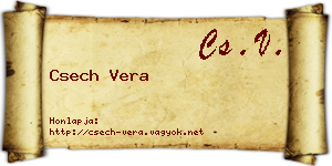 Csech Vera névjegykártya